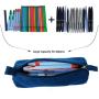 Gelory Professional Manufacturer Multicolor Canvas Stationery Portable Simple Pen Bag Pouch Practical Durable Zipper Pencil Case