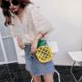 Custom shape bag Fashion Clear Window Pins Display Girls Crossbody pain pineapple Bag  clear tote cute Handbags