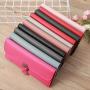 HR557 Women's Wallet With Long Zipper Ear Buckle Soft PU Leather Girls' Handheld Money Clip Wallet Ladies Gift Photo Bit Purse