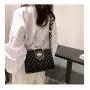 Diamond Lattice Thread Bag 2021 Spring New Fashion Messenger Bag Small Square Zipper Chain Bag with Lock