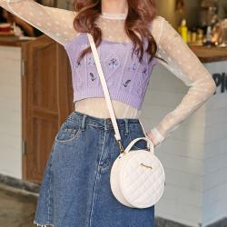 Gelory China Wholesale Custom Design Ladies Handbags Purse Trendy Rounded Crossbody Shoulder Bag For Women