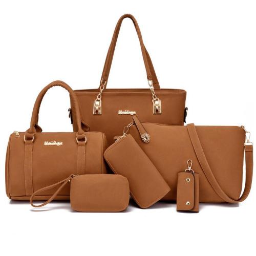 OEM830 New Luxury Fashion Design Women Tote Bag 6Pcs Handbag Sets Brand Designer Ladies Handbag Key Messenger Women Shoulder Bag