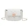 Heart-shaped embroidery bag 2024 ladies women's shoulder bag female casual mobile phone bag diamond lattice