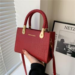 2023 New Stone Small Square Bag Trend Fashion Texture Female Foreign Style Handbag Woven Cross body Bag High Quality Hot-Selling