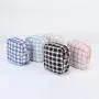 Keymay 2023 New Stock Plaid Cosmetic Bag Women Travel Bag Gift Pouch Tweed Checkered Makeup Bag