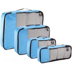 Wholesale Custom Logo 4 Pack Cube Clothes Shoes Luggage Storage Bag Three Color Travel Organizer Bag