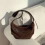 New Design Women Messenger Bag   Simple suede Half Moon Crossbody Bag   Fashion Leisure Shoulder Bag for women