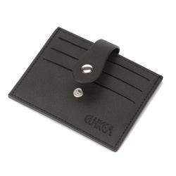 KHF039 2023 Hot Sale Men's Pu Wallet Credit Card Holder Lychee Stripe Buckle Wallet Business Card Holder ID Money Clip