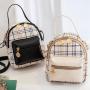 KBW522 Double Zipper Backpack Ladies Backpack Wholesale Girls Schoolbag PU Fashion Style Mini Double Shoulder Bag