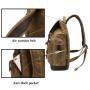 2023 hot sale Fashion Waxed Canvas men's backpack waterproof college student bookbag outdoor travel bag laptop backpack for men