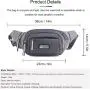 Large Capacity PU Sports Business Crossbody Fanny Pack Multifunction Waterproof Adjustable Chest Waist Bag With 5-zipper Pockets
