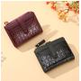 2023 New Women's Retro Crocodile Wallet Short Style Simple Multi-Card Clip Purses Waterproof Pu Bag Hot-Selling