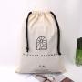 Custom Logo Printing Big Size 100% Cotton Hat Headwear Clothes Storage Bag Drawstring Muslin Shopping Dust Cotton Pouch