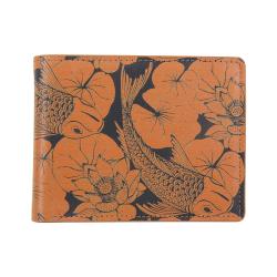 RFID Blocking Bifold Mens Wallet  Leather Brown Short Slim Credit Cards Holder Wallet For Men