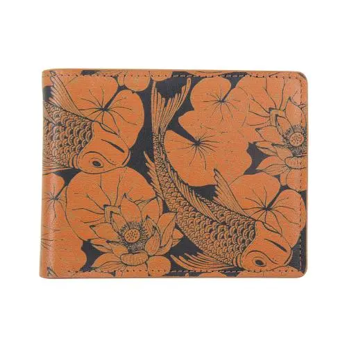 RFID Blocking Bifold Mens Wallet  Leather Brown Short Slim Credit Cards Holder Wallet For Men