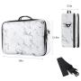 Travel Makeup Train Case Makeup Cosmetic Case Organizer Portable Artist Storage Bag with Adjustable Dividers for Cosmetics