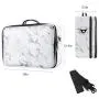 Travel Makeup Train Case Makeup Cosmetic Case Organizer Portable Artist Storage Bag with Adjustable Dividers for Cosmetics
