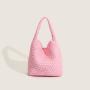 New Women'S Braided Bucket Advanced Soft Leather Women'S Single Shoulder Underarm Large Capacity Handbag