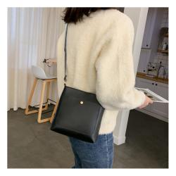Solid Color Lady Designer Bag PU Leather Small Square Cross Body Messenger Women Purse Zipper Closure Single Strap