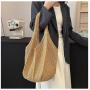 ZWY325 Daily Fashion Girls Cotton Knitting Bag Wholesale Vacation Beach Bag Eco-friendly Shopping Travel Simple Shoulder Bag