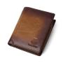XL294 Men's Genuine Leather Short Wallet Soft Comfortable Purse Gift Packaging Box Card Holders Accept Customized Logo