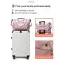 Custom Logo Folding Travel Bags Waterproof Luggage Tote Handbag Travel Duffle Bag Gym Yoga Storage Shoulder Bag For Women Men