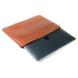 Stylish smooth genuine leather laptop sleeve slim laptop leather case with custom logo