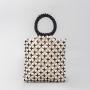 Wooden bead handmade woven women's bag with niche design handbag