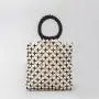 Wooden bead handmade woven women's bag with niche design handbag