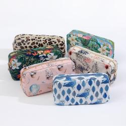 Keymay Custom Printed Cosmetic Bag Women Organizer Toiletry Bags Travel Beauty Zipper Pouch Large Nylon Makeup Bag