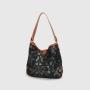 2024 Vendor Custom Logo Jacquard Fabric Leather Shoulder Bag For Women Luxury Purse