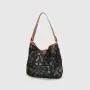 2024 Vendor Custom Logo Jacquard Fabric Leather Shoulder Bag For Women Luxury Purse