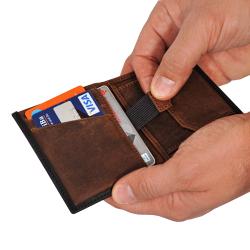 Custom Crazy Horse Leather Bifold Card Holder Rfid GenuineLeather Credit Card Holder Rfid Bifold Wallet