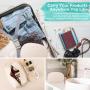 Gelory Cosmetic Bag Set Brush Holder Portable Multiple Size Cosmetic Toiletry Bags for Women
