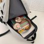 HR735 Unisex Solid Color Laptop Backpack Business Nylon College Shoulder Bag Portable Lightweight Universal Computer Schoolbag