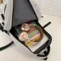 HR735 Unisex Solid Color Laptop Backpack Business Nylon College Shoulder Bag Portable Lightweight Universal Computer Schoolbag
