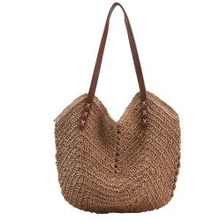 KBW194 Ins New Hollow Single Silk Fashion Single Shoulder Straw Package Paper Rope Leisure Women's Bag Holiday Beach Bag
