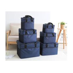 Big Square Camping Thermal Cooler Bag wIth Shoulder Strap Waterproof Oxford Cloth Cooler Lunch Box Bag