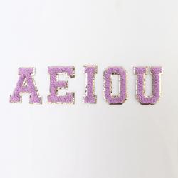 RTS Factory Wholesale DIY Custom Embroidered Patches Best Gifts Sticker Letter Patches Alphabet Chenille Patches