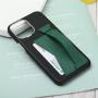 2023 Luxury Pebbled Leather Mobile Back Cover Phone Case With Credit Card Holder Finger Strap For Iphone 14 15 Plus Pro Max