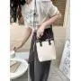 Factory wholesale PU fabric hand bag drawstring design tote bag women weaving design diagonal bucket bag ladies