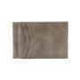 Custom zip pocket travel men genuine leather money bag purse leather wallet with money clip