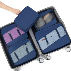 custom logo waterproof 5 set various sizes travel luggage organizers compression basic packing cubes with mesh top