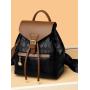 New Retro Contrast Color Handheld Multi functional Large Capacity Fashion Travel Traveling backpack