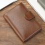 Factory Retro Man Short Trifold Wallet Slim genuine leather wallet for men credit card holder multi-function wallet wholesale