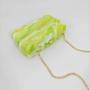 2024 latest yellow green square acrylic box evening bag clutch for women party purse Wedding Dinner handbags