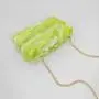 2024 latest yellow green square acrylic box evening bag clutch for women party purse Wedding Dinner handbags