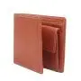Full grain leather men wallet bifold vegetable tanned leather wallet