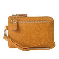 Custom Brand Designer Leather Wallets Soft PU Leather Clutch Wallet with Wrist Strap
