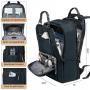 LOVEVOOK Quality Multi-function University Student School Oxford Bags TSA Friendly Laptop Backpack With USB Charging Port Unisex